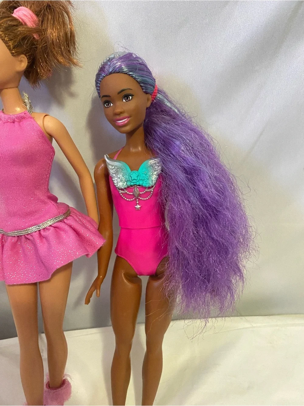 Pink Fashion Doll Set with Purple-Haired Doll - Kids Toys